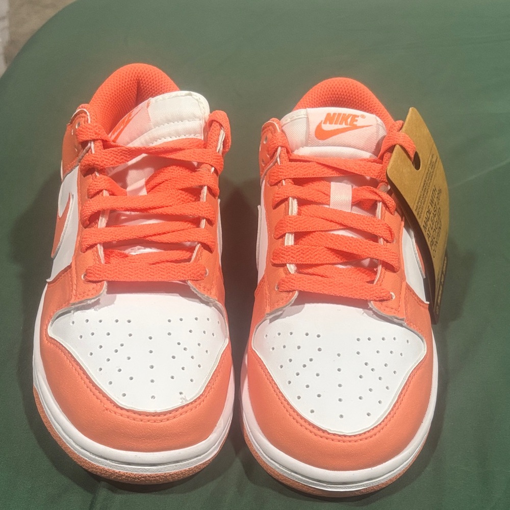 Nike Orange & White Low-Top Sneakers